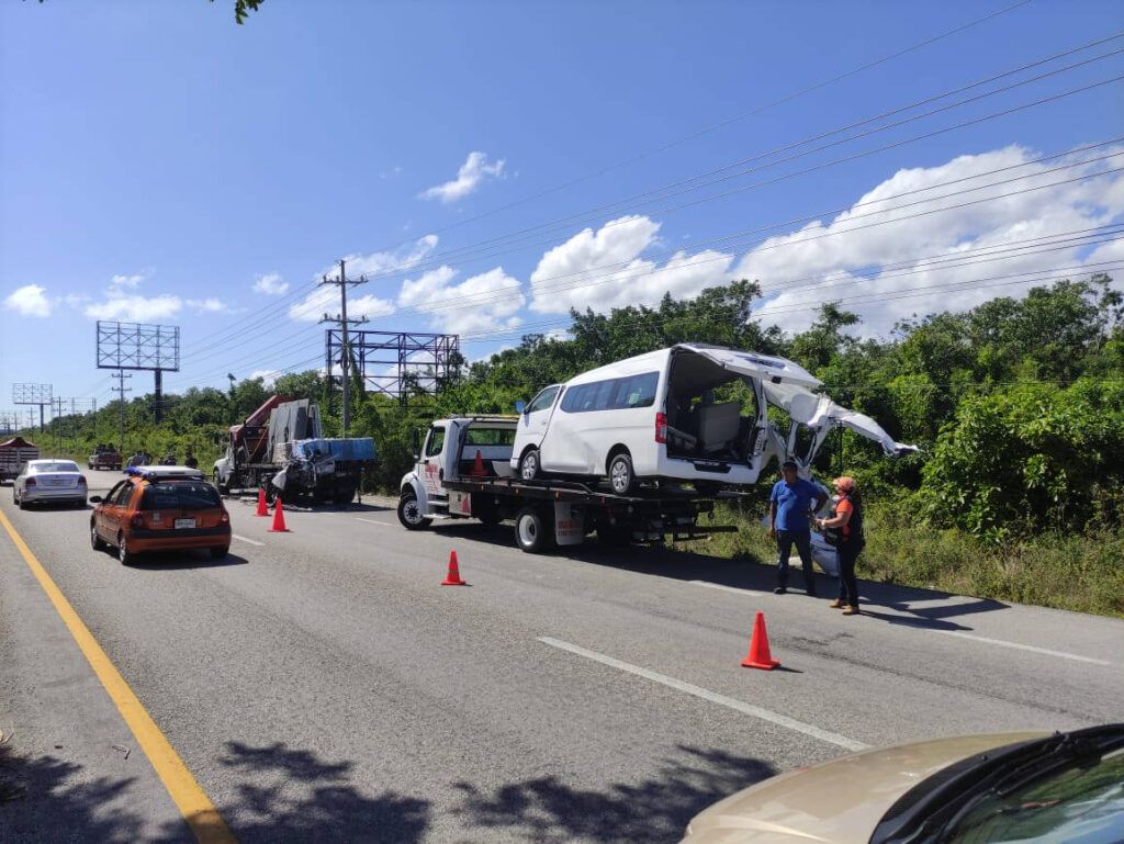 Grave accidente automovilístico sobre la carretera federal 307