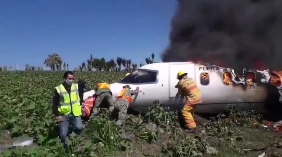 Aeronave sufre accidente en Veracruz