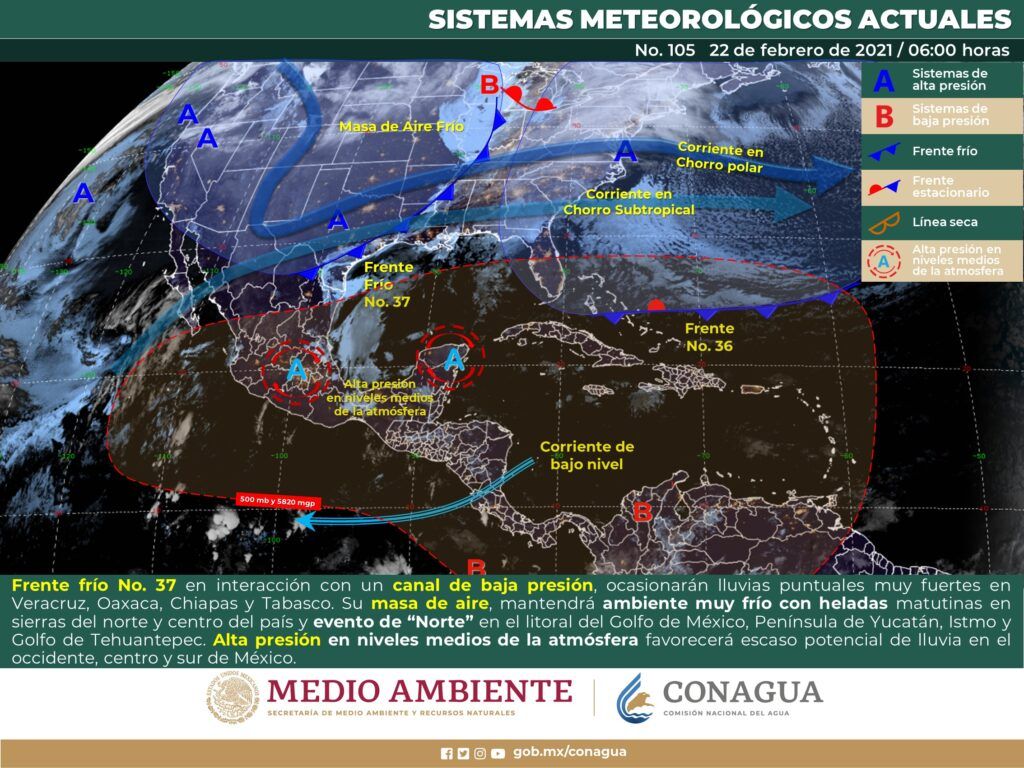 Habrá lluvias fuertes en la Península de Yucatán