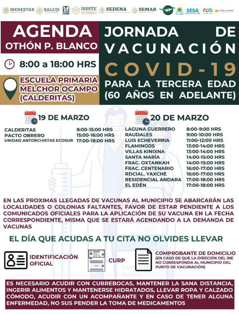 Inicia vacuna en Othón P. Blanco