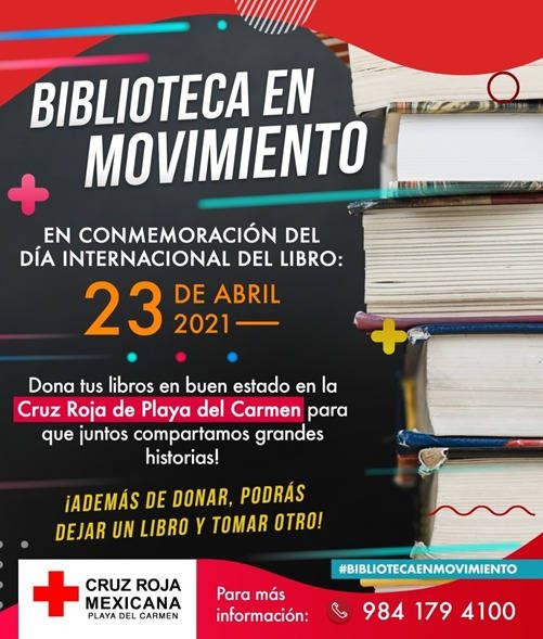 Inauguración de la Biblioteca en Movimiento de la Cruz Roja Playa del Carmen