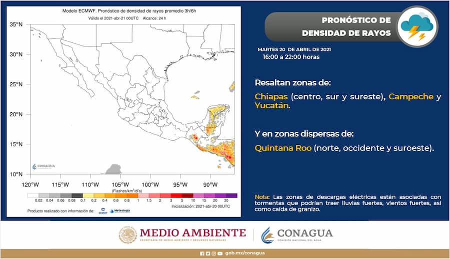 Prevén caída de granizo en zonas de Quintana Roo