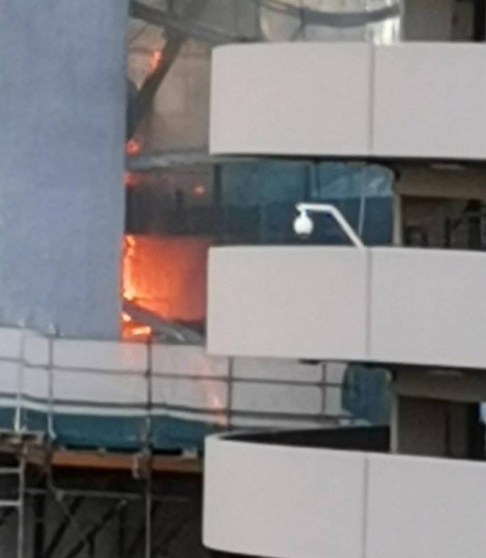 Se registra incendio en el Santiago Bernabéu