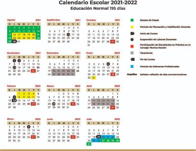 Publica SEP calendario escolar 2021-2022