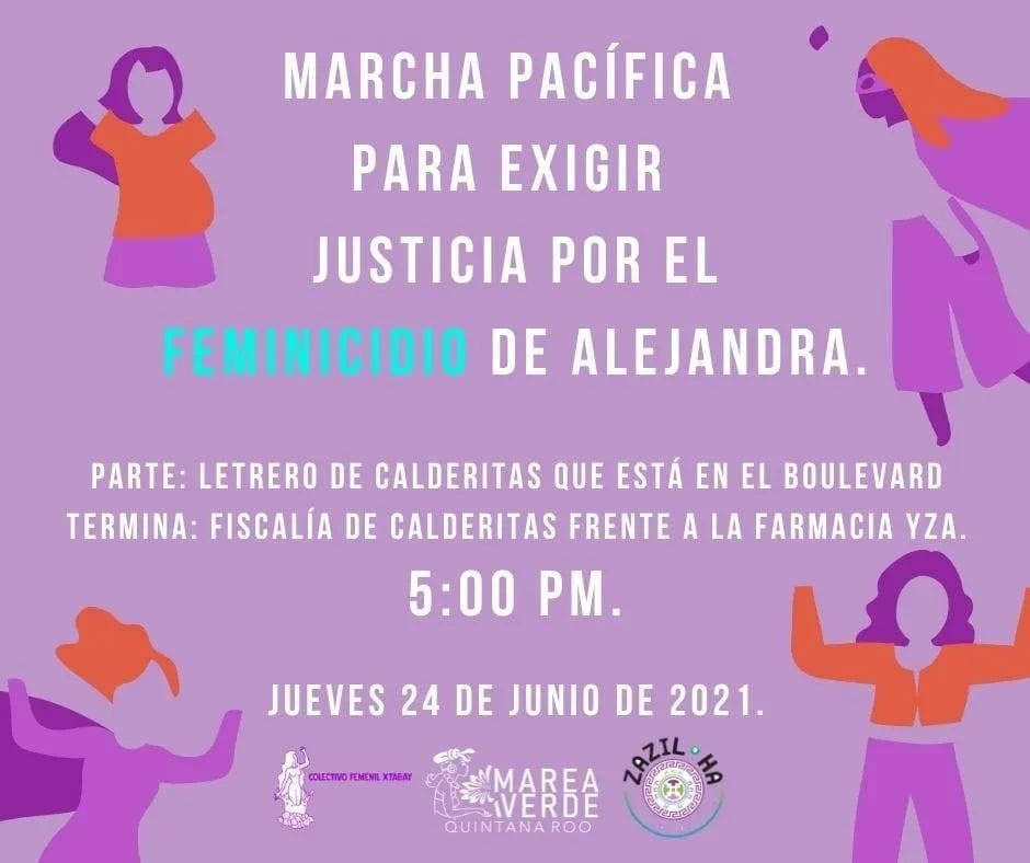 Convocan a marcha pacífica por el feminicidio de Alejandra Michelle Pérez