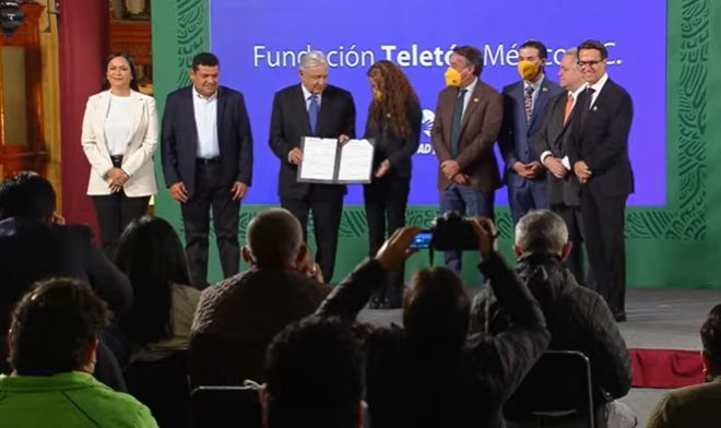 Firman acuerdo AMLO y Teletón para uso de infraestructura