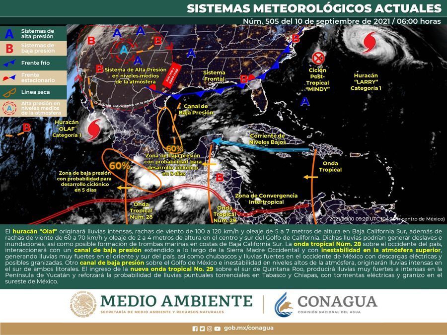 Se espera lluvias muy fuertes en la Península de Yucatán