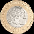 Presenta AMLO monedas conmemorativas de 10 y 20 pesos