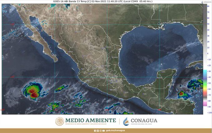 Posibilidad de chubascos en la Península de Yucatán
