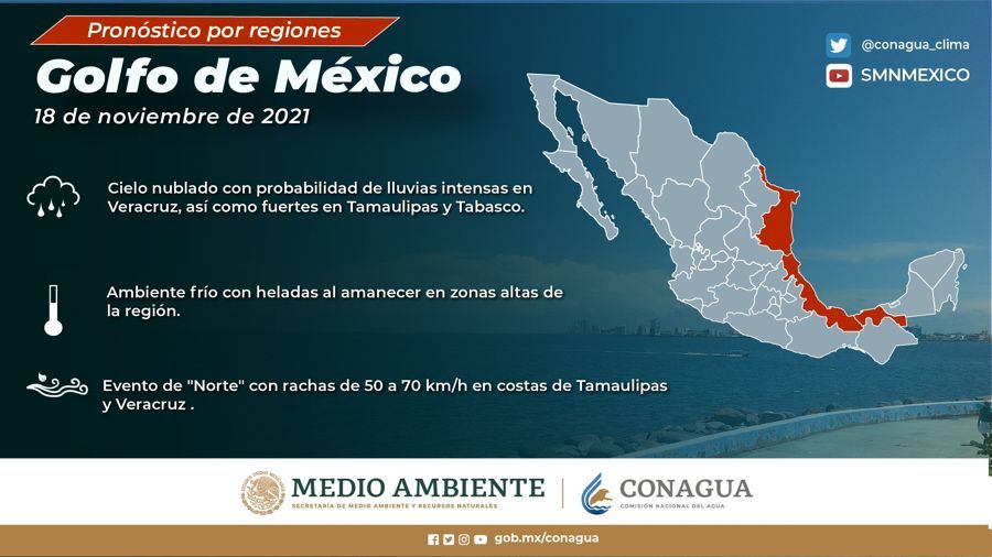 Pronostican lluvias fuertes en Quintana Roo, Yucatán y Campeche