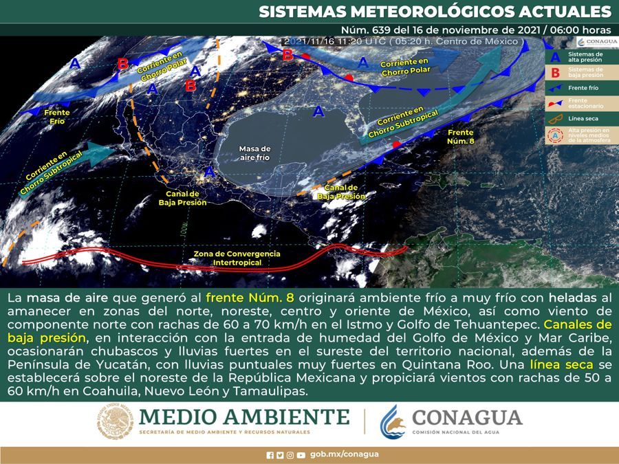 Se esperan lluvias fuertes en Quintana Roo