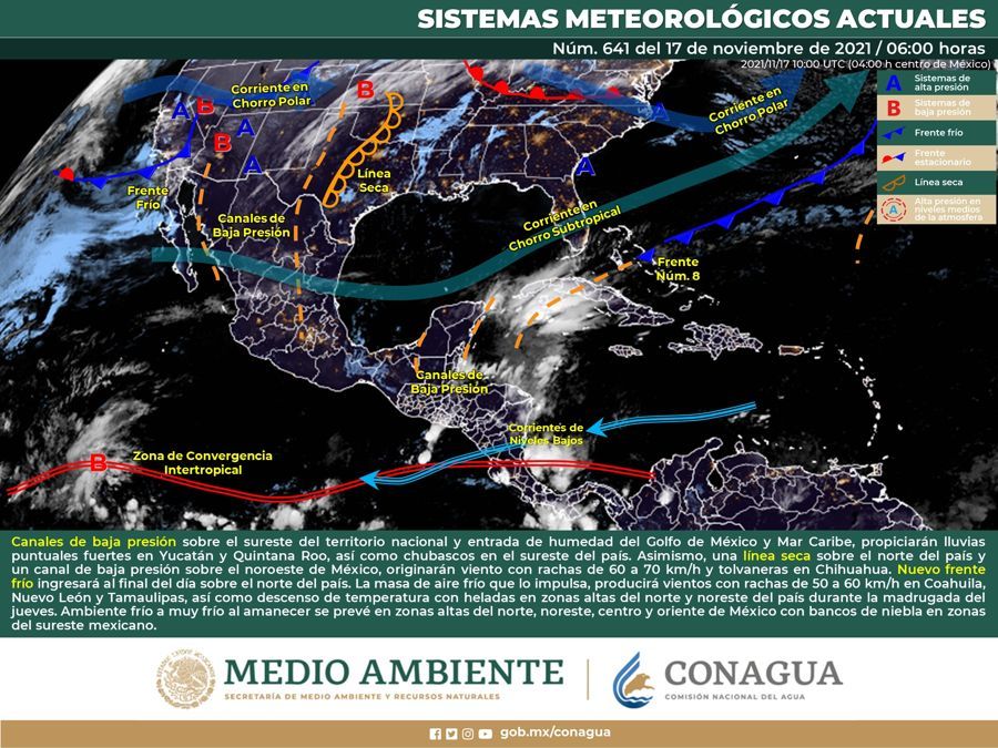Lluvias y chubascos este miércoles en Quintana Roo
