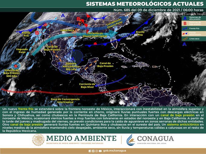 Continuarán las lluvias en Quintana Roo