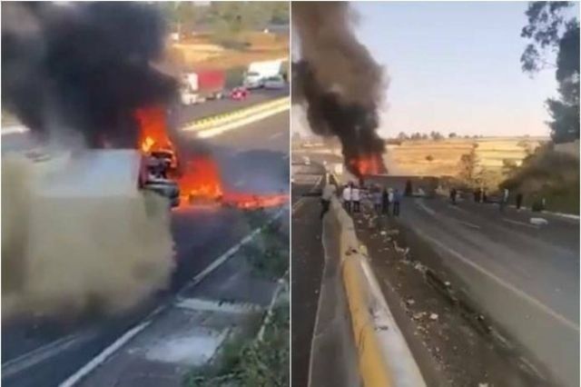 15 peregrinos heridos por accidente en la México-Puebla