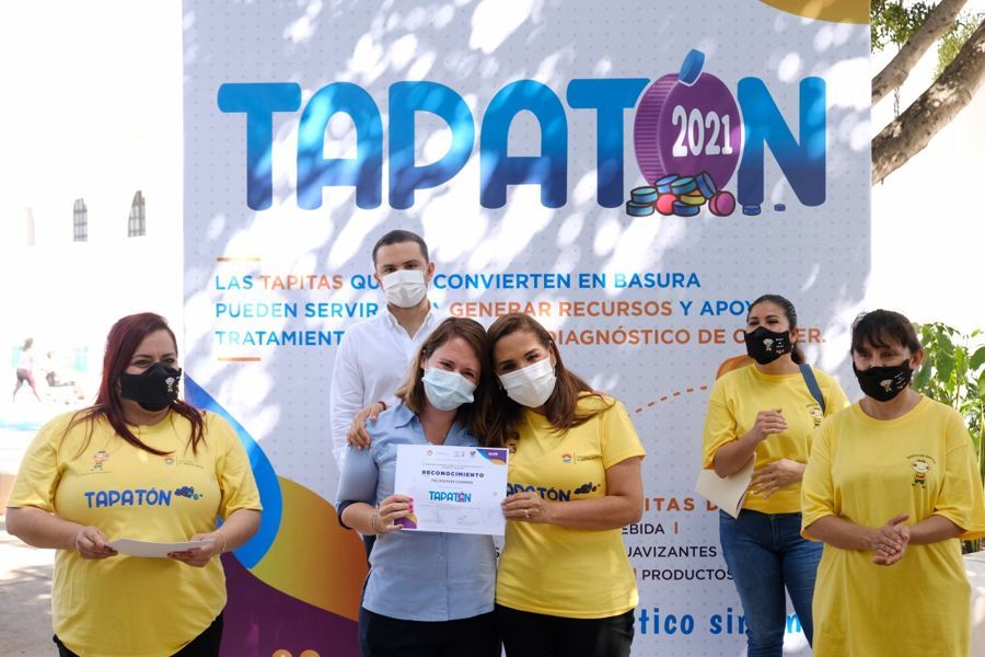Apoyan en Cancún lucha contra el cáncer en menores con "Tapatón 2021"