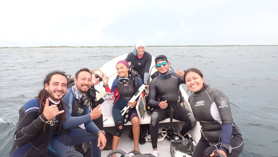 Participa IBANQROO en monitoreo de arrecifes de Mahahual y Parque Nacional de Xcalak