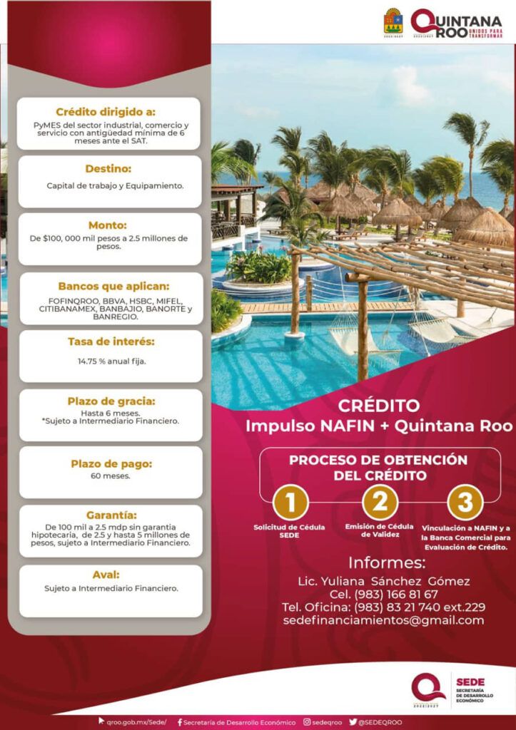 Implementan nuevo programa de financiamiento para la MIPyMEs “Impulso NAFIN + Quintana Roo”