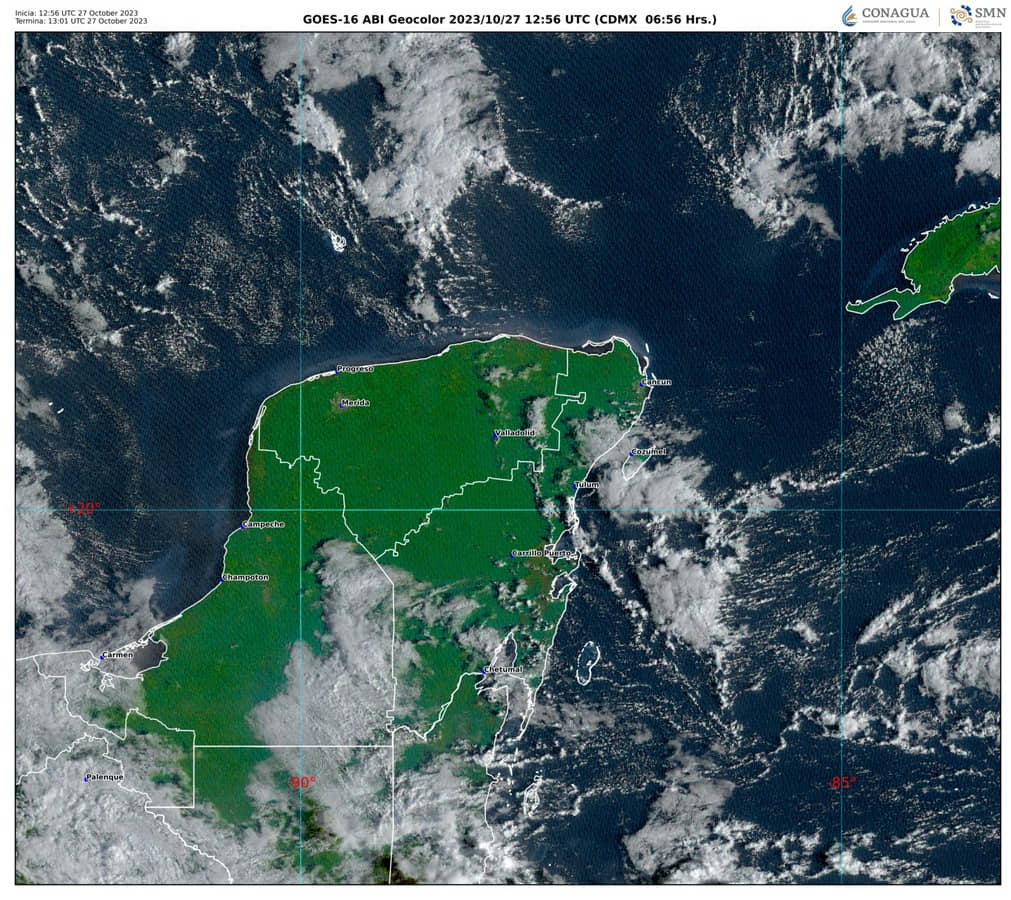 Pronostican para este viernes lluvias fuertes en la península de Yucatán