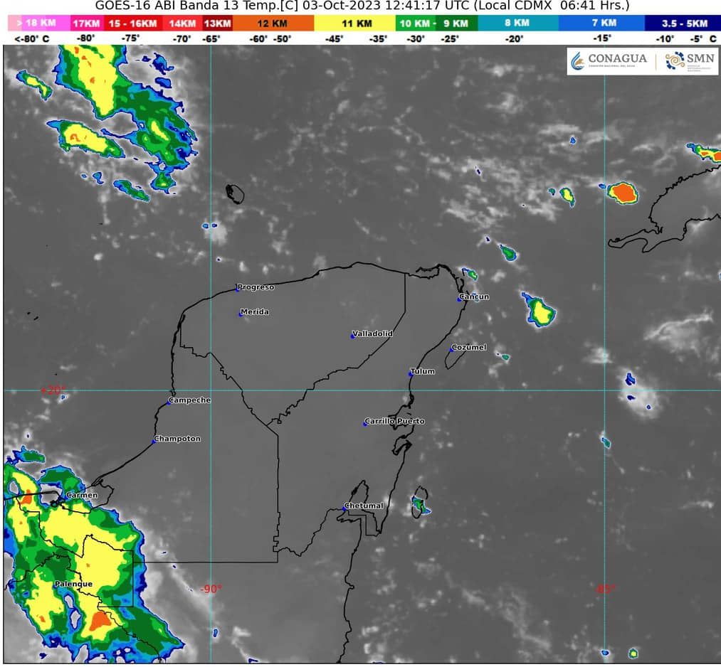 Pronostican para este martes, chubascos y lluvias en Quintana Roo