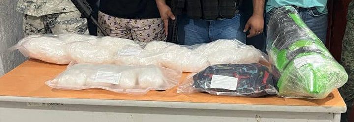 Aseguran 12.5 Kg de presunta droga en Benito Juárez