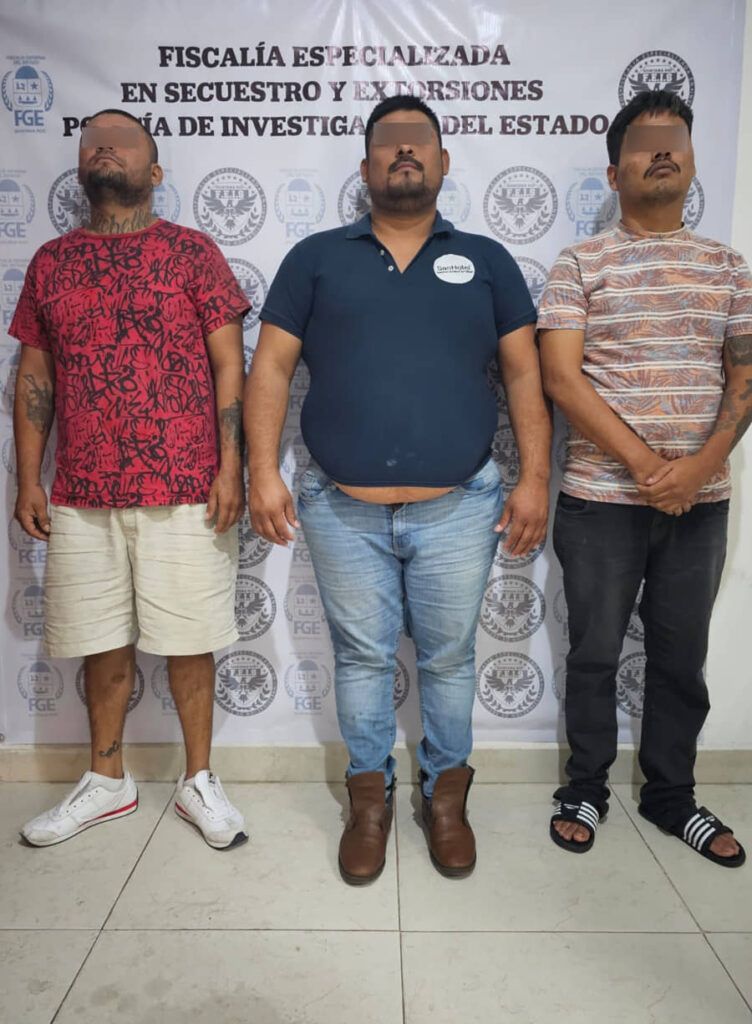 Detienen a tres hombres por secuestro agravado en Benito Juárez